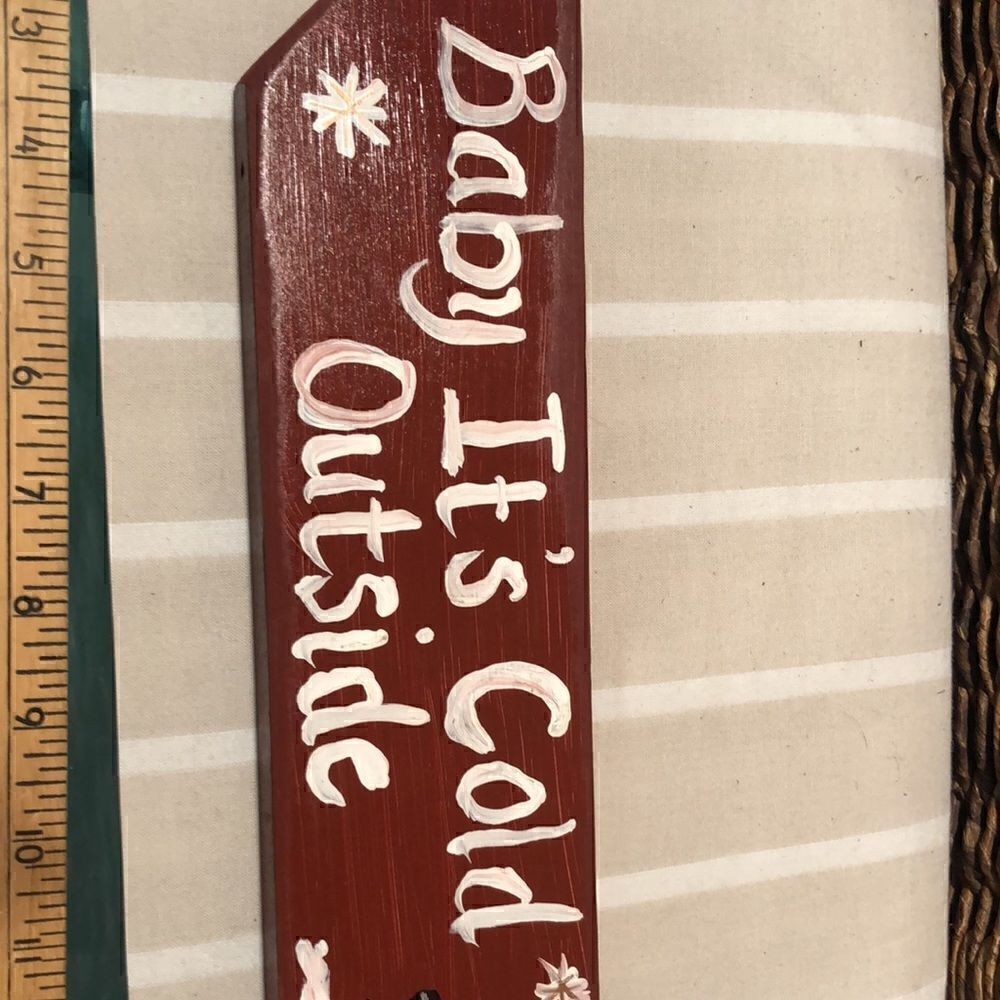 Christmas Handcrafted Two Painted Wood Signs - Picture 6 of 8